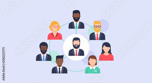 Diverse group of business people.
