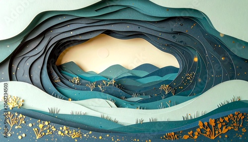 abstract background with waves