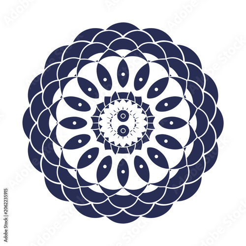 Traditional Pinecone Mandala Nature Pattern Artwork Design