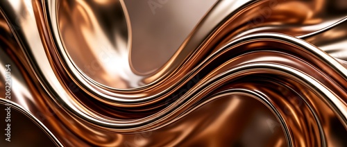 Smooth copper and bronze abstract metal swirl texture suitable for backgrounds and design projects.