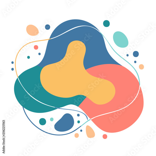 Flat design abstract globe with dots and lines