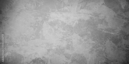 Tableau sur toile Black and White Grunge Wall Texture Background with Rough Vintage Concrete Surfa