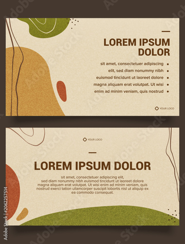 Organic Shapes Earth Tone Textured Landscape Background Layout Collection