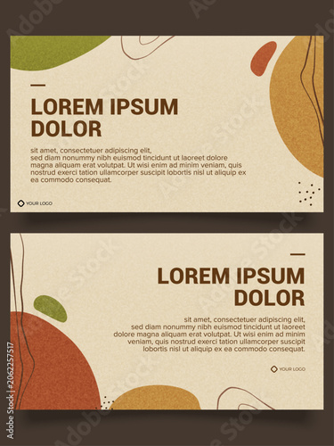 Organic Shapes Earth Tone Textured Landscape Background Layout Collection