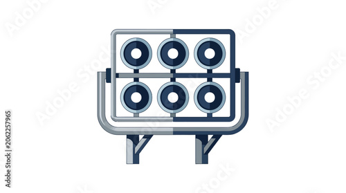 Tableau sur toile Industrial floodlight equipment for outdoor illumination