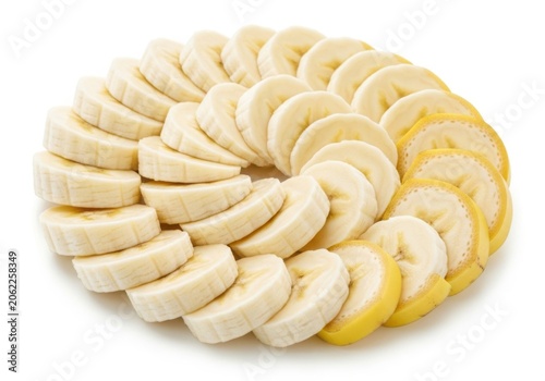 Golden layered puff pastry slices isolated on plain background isolated on white background