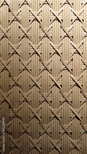 Artistic weaving as a backdrop or partition wall.
