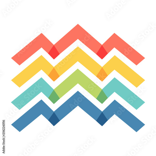 Geometric zigzag chevron pattern vector