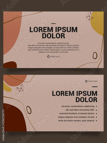 Organic Shapes Earth Tone Textured Landscape Background Layout Collection