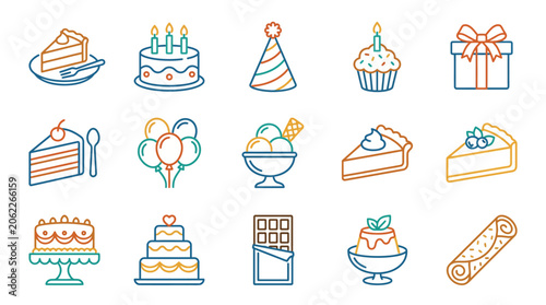 Fotografie Colorful Desserts and Celebrations for Events
