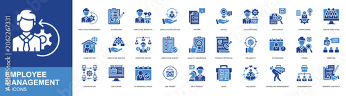 Slika na platnu Employee Management icon set collection