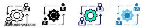 Workforce Transition Icon Set Multiple Style Collection