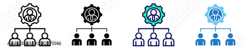 Leadership Network Icon Set Multiple Style Collection