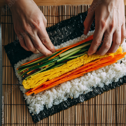 Plakat Rolling Kimbap Hands