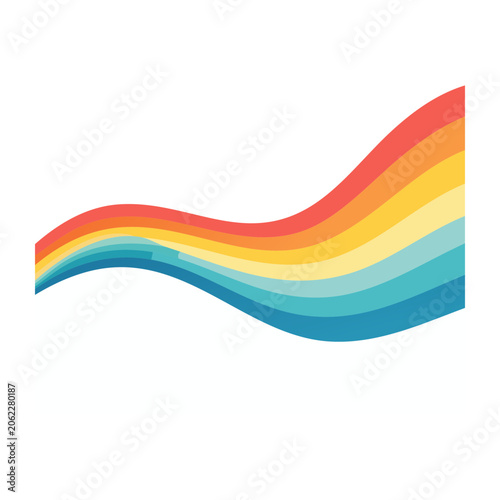 Colorful rainbow ribbon vector design