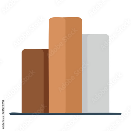 Flat design USB flash drives in orange and gray