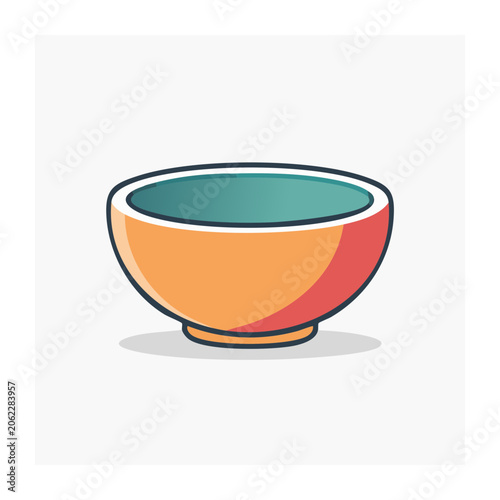 Minimalist 3D render of a drink glass with layered colors