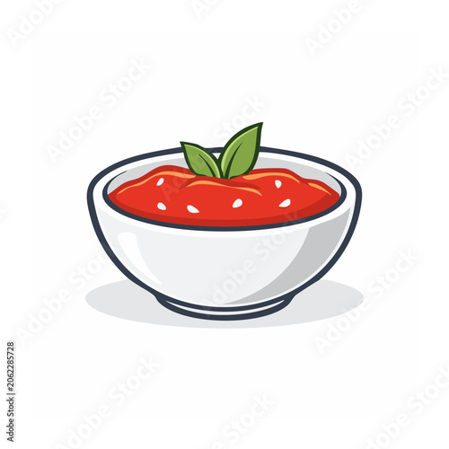 Minimalist potted tomato plant in white pot