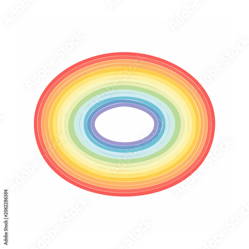Abstract colorful spiral pattern on transparent background