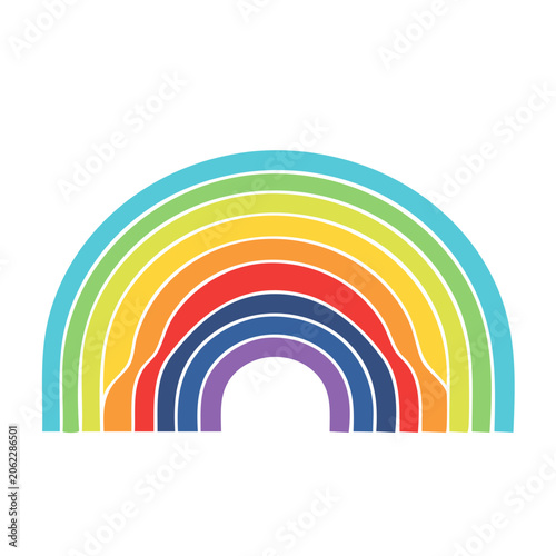 Colorful rainbow arch vector graphic