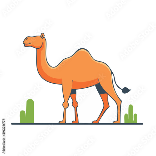 Flat design vector of a jumping horse