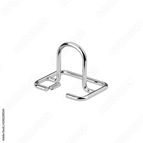 Chrome desk cable organizer clip set for office workspace management