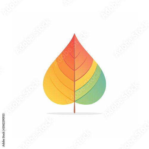 Geometric gradient abstract shape vector