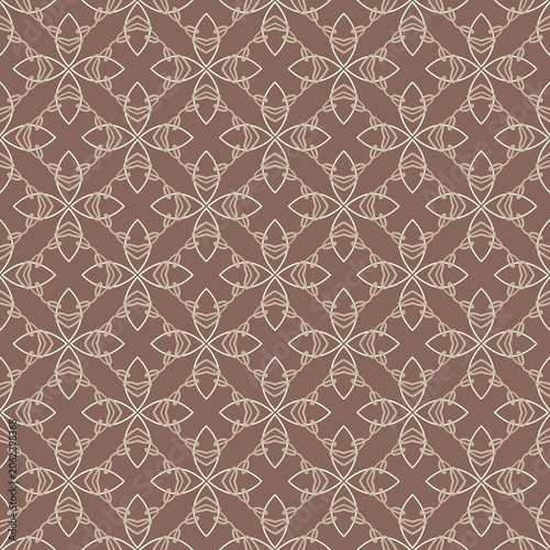 A pattern of brown and white lines. The pattern is made up of squares and triangles