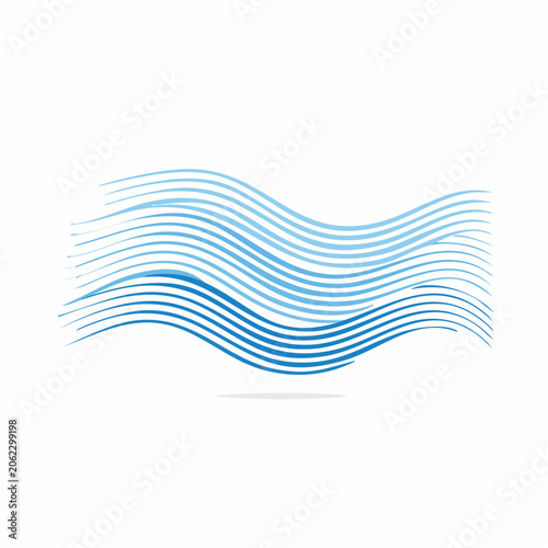 Abstract Blue Waves Graphic