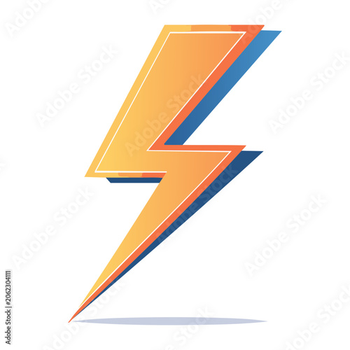 Diagonal flag with blue and orange stripes