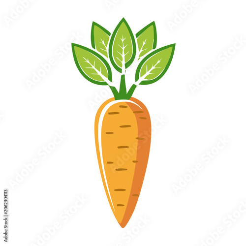 Flat design avocado with leaf isolated