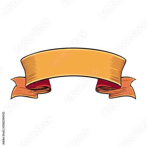 Flat design orange folding chair vector