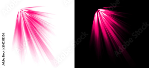 Foto Pink light rays spotlight effect abstract beam spotlight spotlighting bright light beam shining down spotlight beam