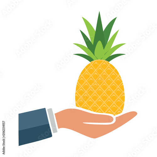 Solar panel with hand holding sun icon