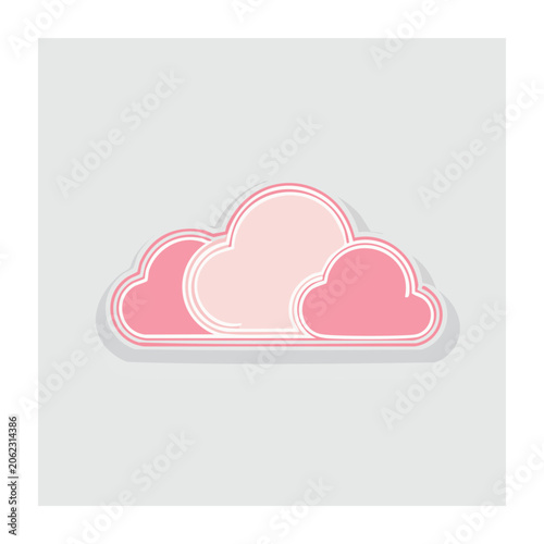 Flat design abstract heart vector