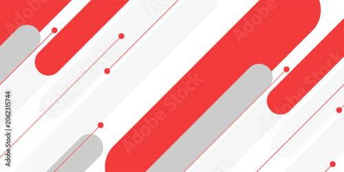 Futuristic digital backdrop featuring geometric shapes, data connection points, and red accent lines