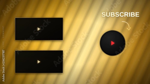 Luxury Gold Video Outro Template with Subscribe Call to Action