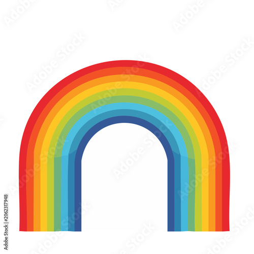Rainbow arc vector graphic