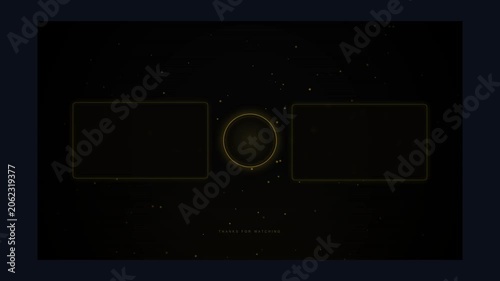 Luxury gold and black endscreen overlay with smooth motion graphics