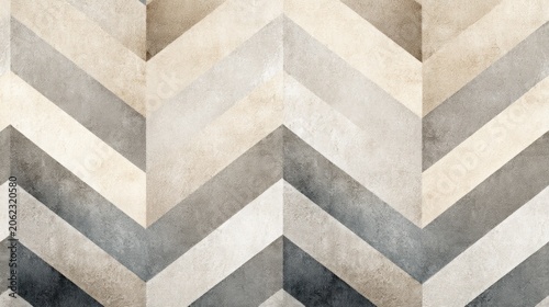 Abstract chevron pattern, muted colors, textured, geometric, repeating design