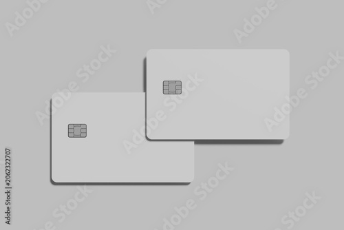 Credit Card Mockup Blank 3D Render 