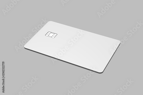 Credit Card Mockup Blank 3D Render 