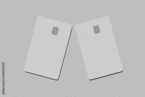 Credit Card Mockup Blank 3D Render 