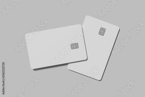 Credit Card Mockup Blank 3D Render 