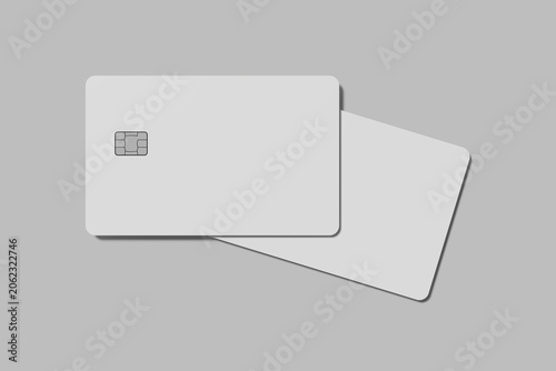 Credit Card Mockup Blank 3D Render 