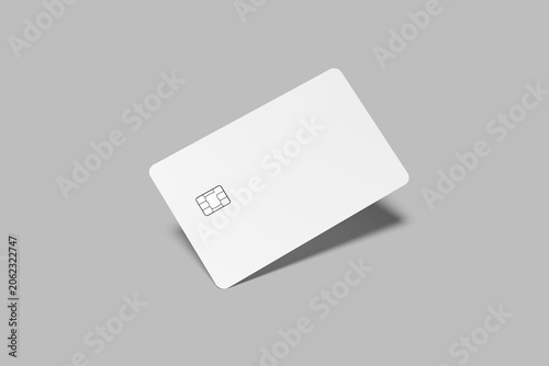Credit Card Mockup Blank 3D Render 