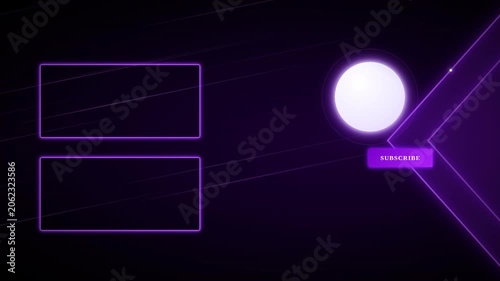 Neon Subscribe Button Animation Smooth Overlay