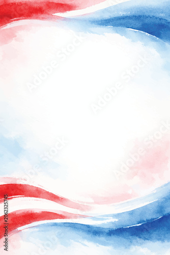 watercolor american flag copy space background