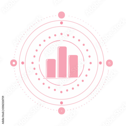 Flat design target with concentric circles