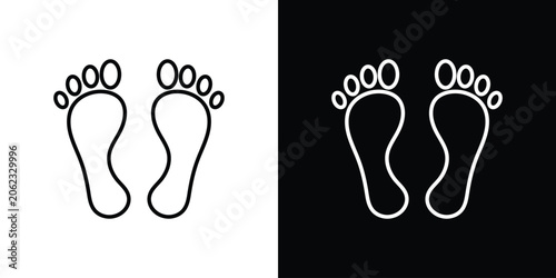 Fotografi Footprint icons Simple element collection.